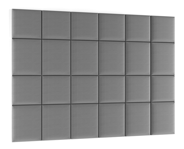 Set 24 tapeciranih panela Quadra 240x180 cm (siva)