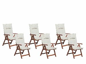 Set 6kom. vrtnih stolica- TRATORIA (tamnocrvena + bijela)
