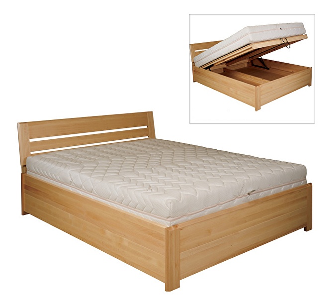 Bračni krevet 180 cm LK 195 (bukva) (masiv) 