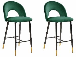 Set barskih stolica (2 kom.) Fabian (zelena)