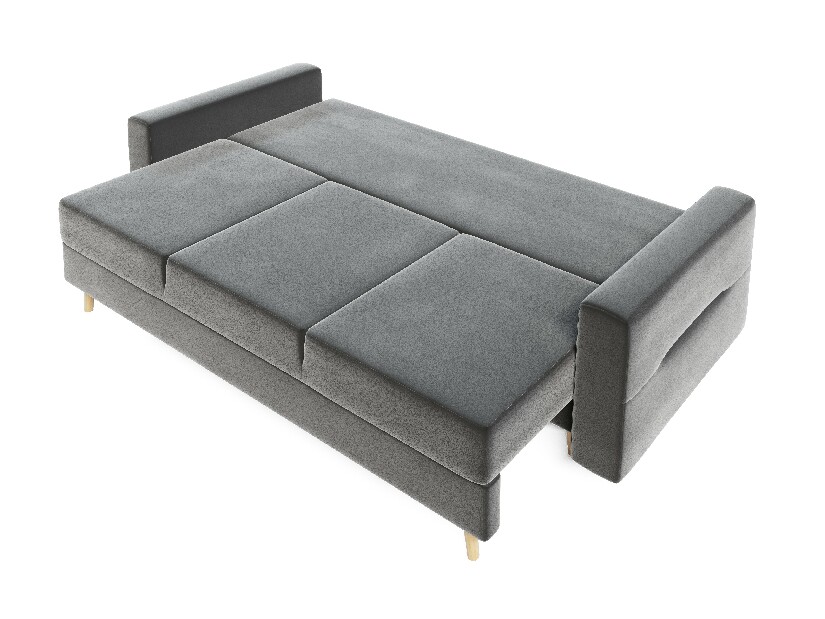 Kauč na razvlačenje Bergenia (siva + sivi jastuci)