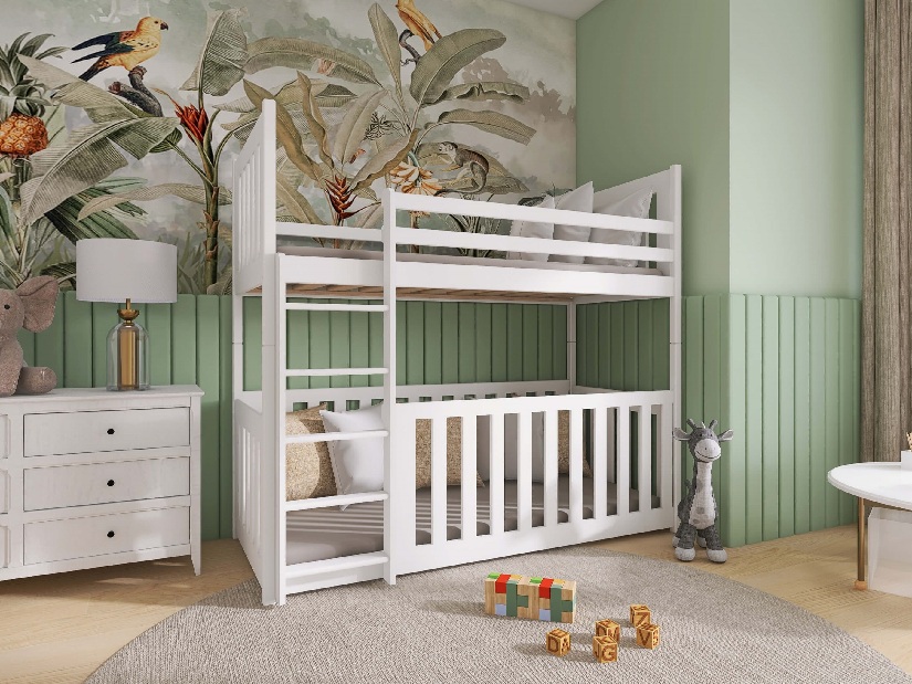 Dječji krevet 80 x 180 cm Cristine (s podnicom i prostorom za odlaganje) (bijela)
