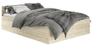Jednostruki krevet Cezar (hrast sonoma) (s podnicom i prostorom za odlaganje)