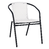 Vrtna stolica Brittaney (bijela + crna)  