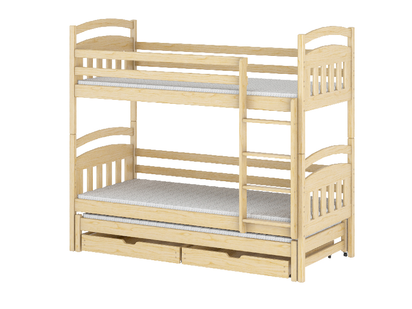 Dječji krevet 90 x 190 cm ANIE (s podnicom i prostorom za odlaganje) (borovina)