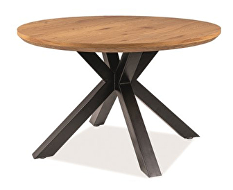 Blagovaonski stol Regenia (hrast + crna) (za 4 osobe)