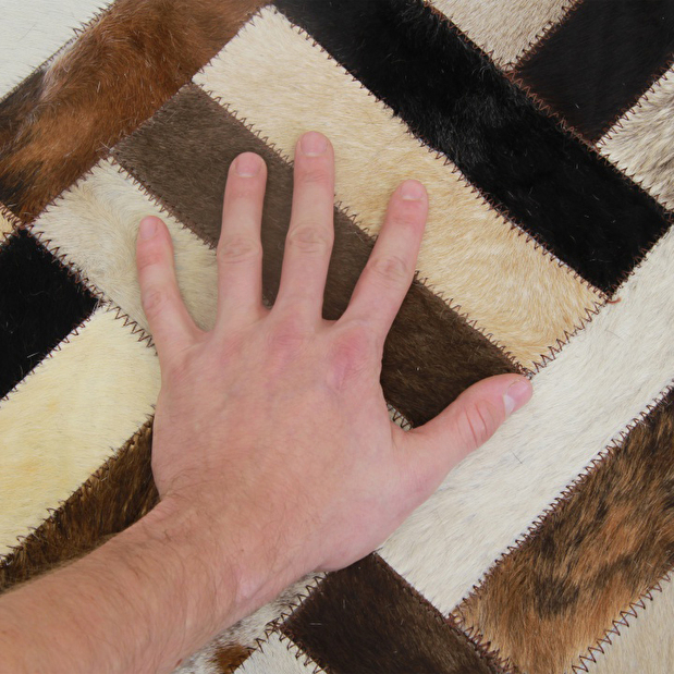 Kožni tepih 120x180 cm Korlug TIP 02 (goveđa koža + uzorak patchwork) 