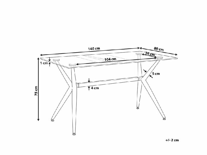 Blagovaonski stol Sham (providna) (za 4 osobe)