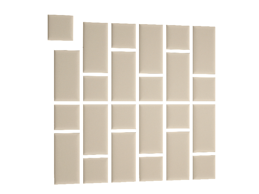 Set 24 tapeciranih panela Quadra 180x180 cm (bež)