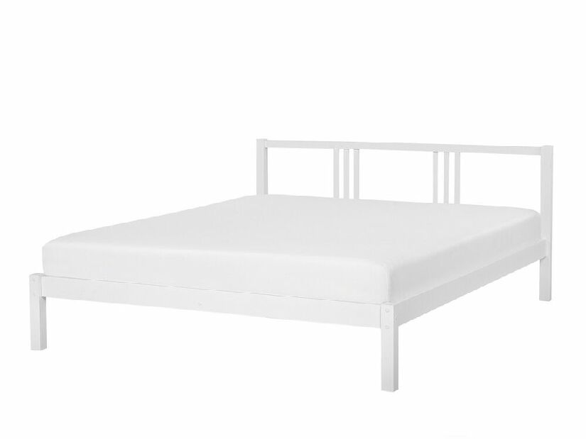 Bračni krevet 180 cm VALLES (s podnicom) (bijela)