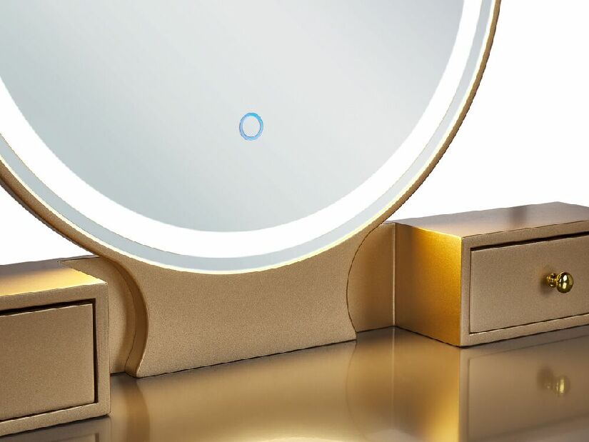 Toaletni stolić Fedro (siva) (s LED rasvjetom)