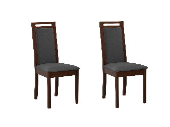 Set tapeciranih blagovaonskih stolica (2 kom.) Heven VI (orah + tamnosiva) *rasprodaja