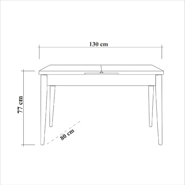 Blagovaonski stol na razvlačenje s 2 stolice i klupom Vlasta (bijela + svijetlo smeđa)