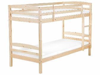 Krevet na kat 90 cm RESPOND (s podnicom) (svijetlo drvo)