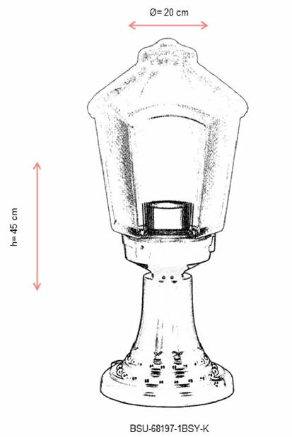 Vanjska zidna svjetiljka Hailie (crna)
