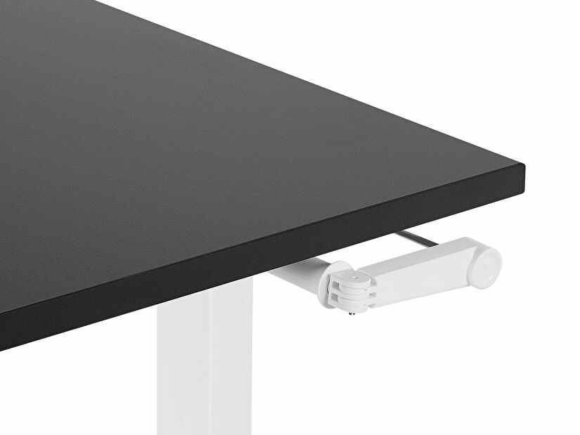 Pisaći stol- DESIRA II (180x80 cm) (crna + bijela) (ručno podesiv)