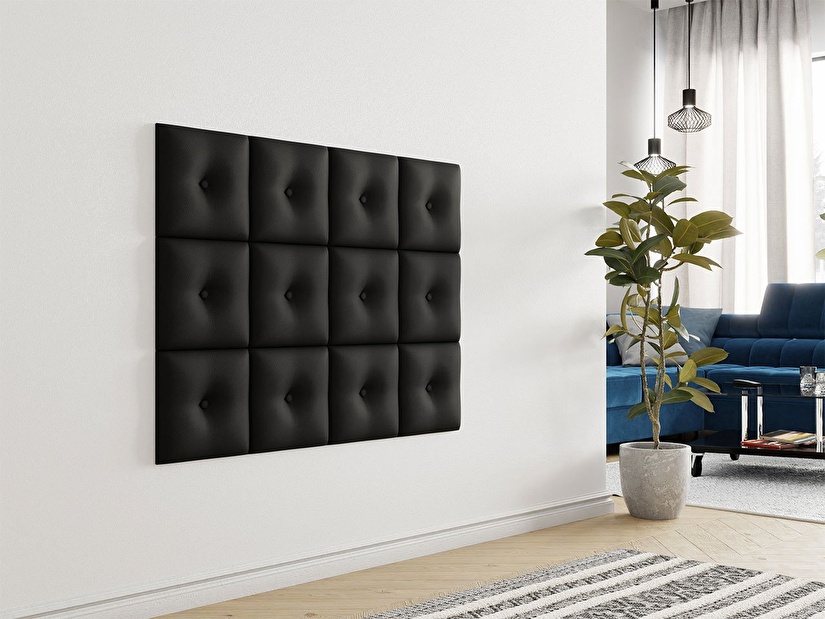 Tapeciran zidni panel 30x30 (ekokoža Soft 011 (crna))