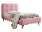 Jednostruki krevet 90 cm Temika (ružičasta) (S podnicom)  
