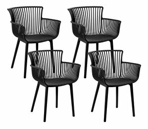 Set blagovaonskih stolica (4 kom.) Pexeso (crna)