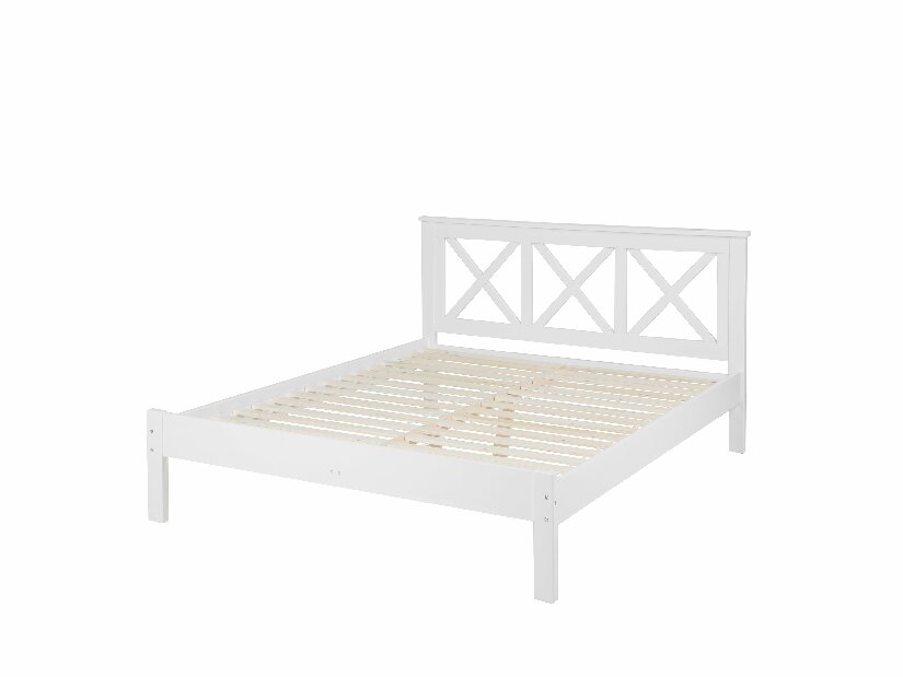Bračni krevet 140 cm TANTE (s podnicom) (bijela)