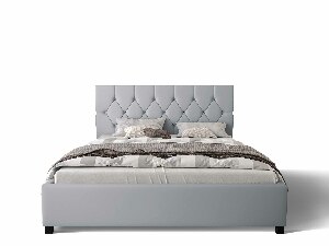 Bračni krevet 160 cm Sylvie (siva) (s podnicom i prostorom za odlaganje)