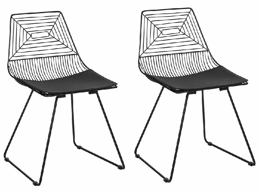 Set blagovaonskih stolica (2 kom.) Bricio (crna)
