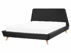 Bračni krevet 160 cm VENITO (s podnicom) (crna)