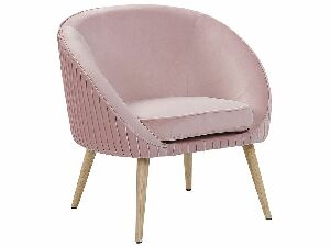 Fotelja TOMSO (baršun) (ružičasta)