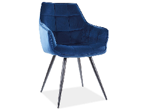 Blagovaonska stolica Leslee (plava + crna)