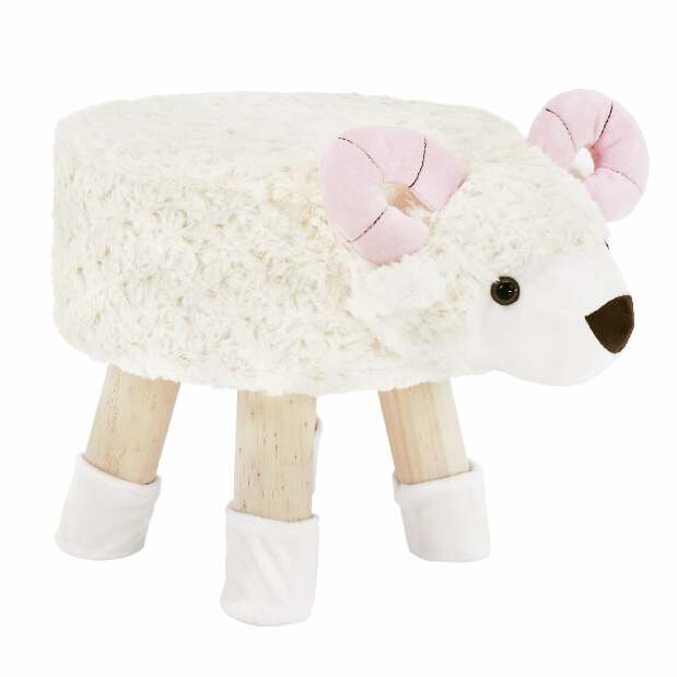 Tabure u obliku ovce Banzai (bijela + ružičasta+ prirodna)