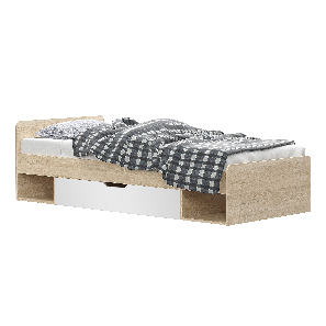 Jednostruki krevet 90 cm Thornham  1S/90 (s prostorom za odlaganje) (bijela)  