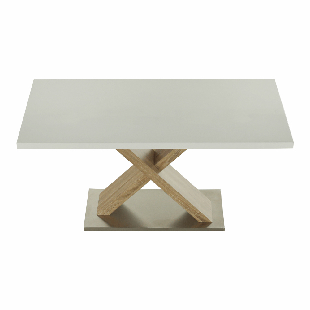 Blagovaonski stol 160 cm Farni (bijela + hrast sonoma)