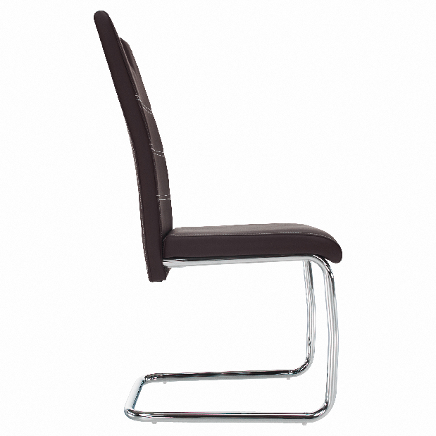 Blagovaonska stolica Abalia New (smeđa + krom) 