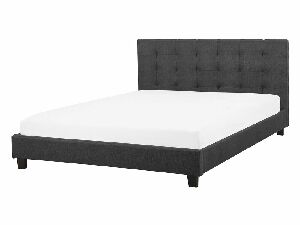 Bračni krevet 140 cm ROLLA (s podnicom) (tamno siva)