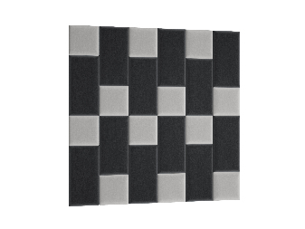 Set 24 tapeciranih panela Quadra 180x180 cm (svijetlosiva + tamnosiva)