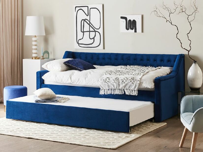 Jednostruki krevet 200 x 90 cm Monza (plava)