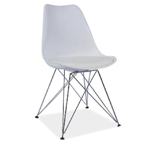 Blagovaonska stolica Merion (ekokoža bijela)  