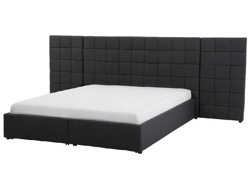 Bračni krevet 180 cm MALI (s podnicom i prostorom za odlaganje) (siva)
