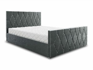 Bračni krevet 180 cm Alex (siva) (s podnicom i prostorom za odlaganje)