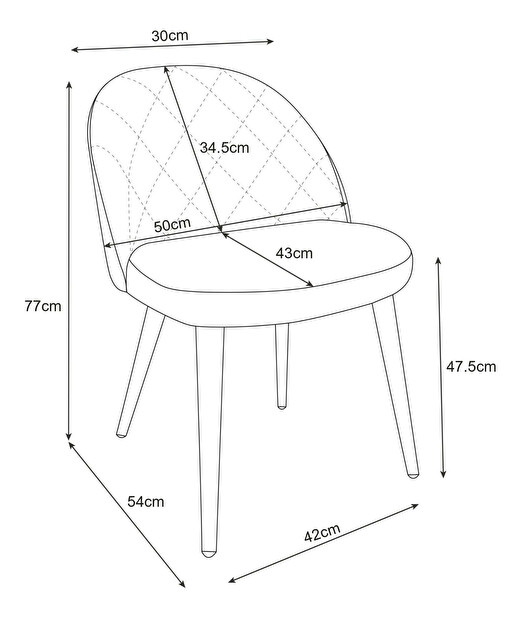 Blagovaonska stolica Senuri (siva)