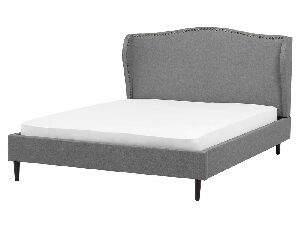 Bračni krevet 160 cm COLLETTE (s podnicom) (siva)