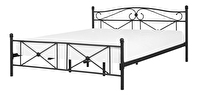Bračni krevet 180 cm RANDEZ (s podnicom) (crna)