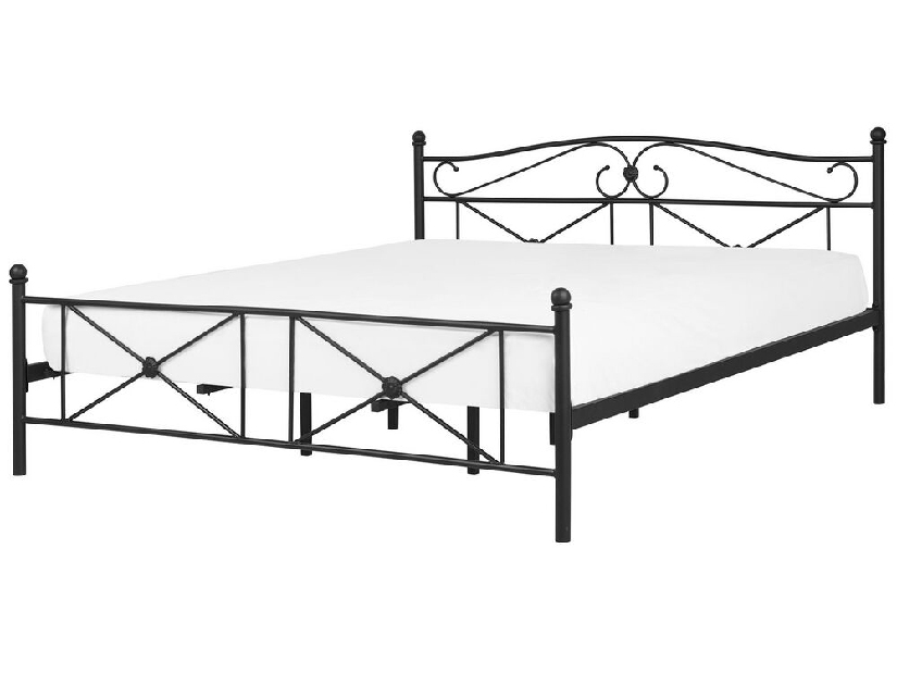 Bračni krevet 180 cm Ramirez (crna) (s podnicom)