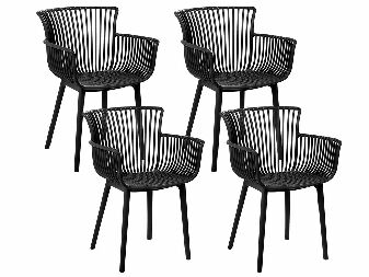 Set blagovaonskih stolica (4 kom.) Pexeso (crna)