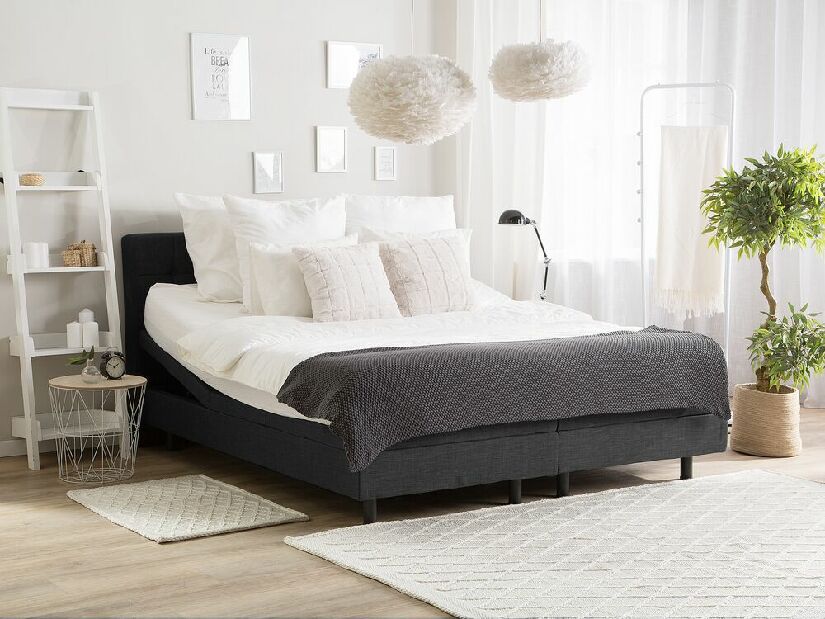 Bračni krevet 180 cm DUCHE (siva)