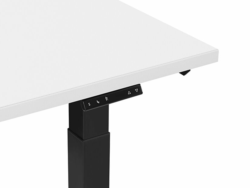 Pisaći stol- DESIRA II (160x72 cm) (bijela + crna) (el. podesiv)