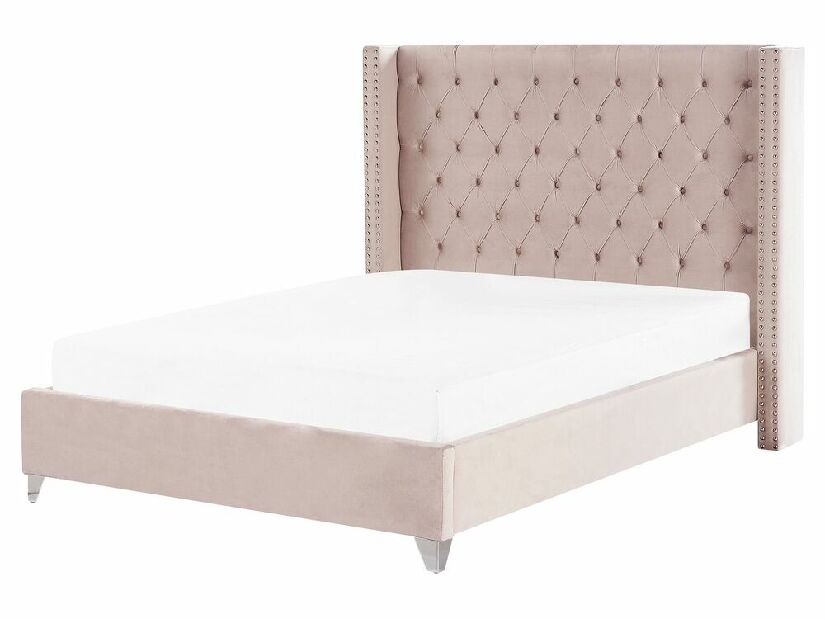Bračni krevet 160 cm Lubbka (ružičasta)