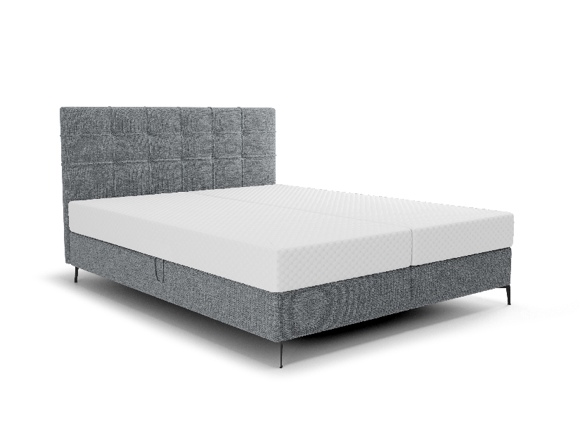 Jednostruki krevet 120 cm Infernus Comfort (tamnosiva) (s podnicom, s prostorom za odlaganje)
