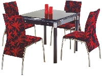 Blagovaonski stol Kendal crna (za 4 osobe)  