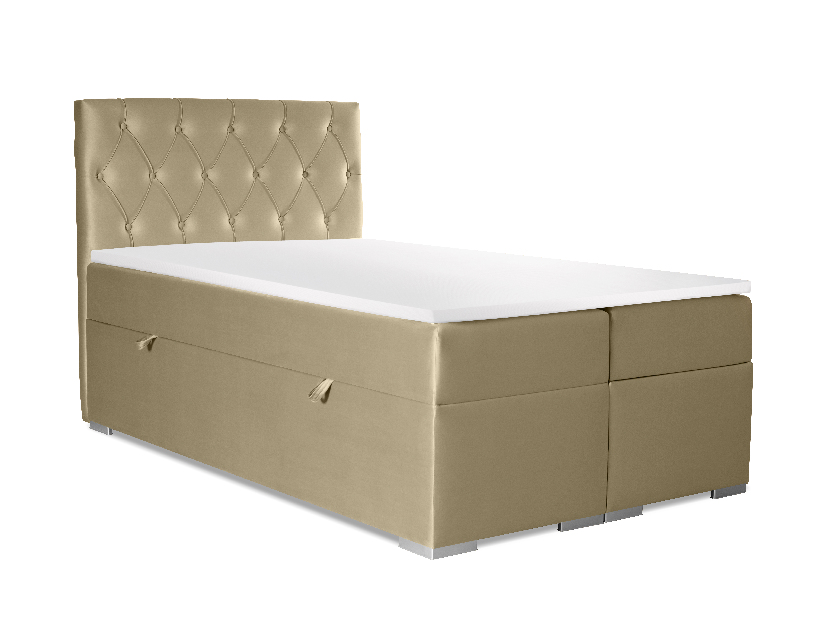 Bračni krevet Boxspring 180 cm Ronda (zlatna) (s prostorom za odlaganje)
